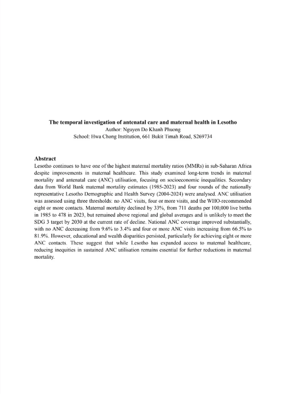 Temporal Investigation Paper