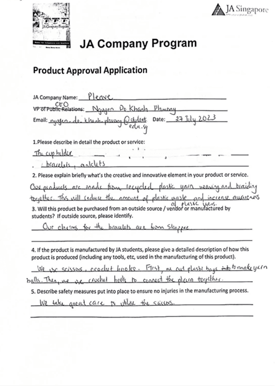 Product Approval Application